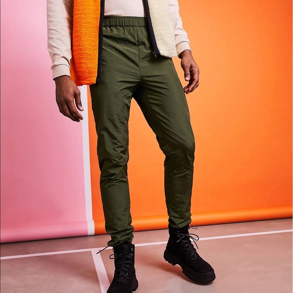 ASOS DESIGN Tapered Utility Tech Jogger in Nylon